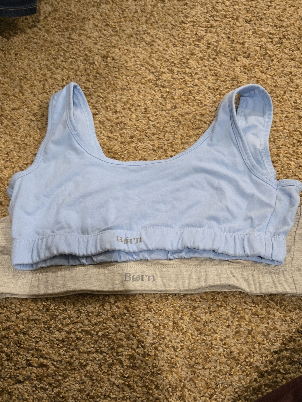 Born Women's Light Blue Cotton Bralette